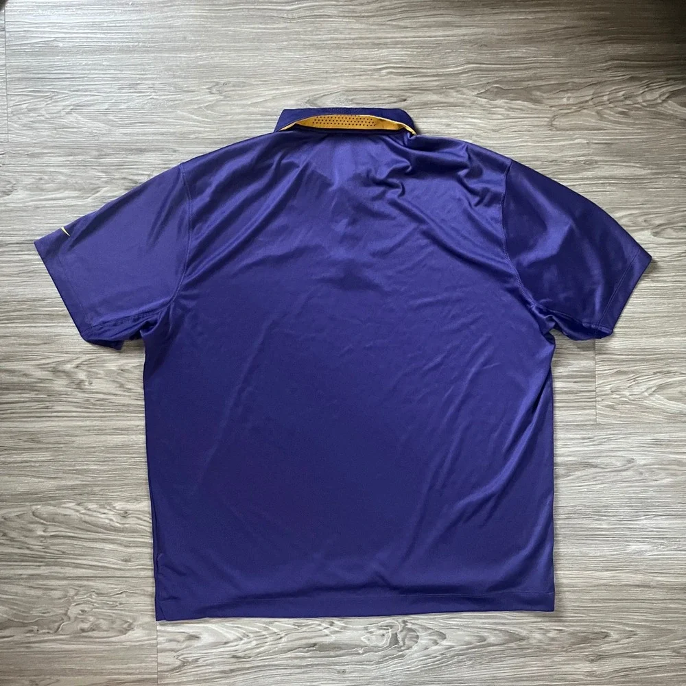 Nike Dri-FIT Minnesota Vikings NFL Polo Shirt Mens 2XL Purple Gold 597159-547
